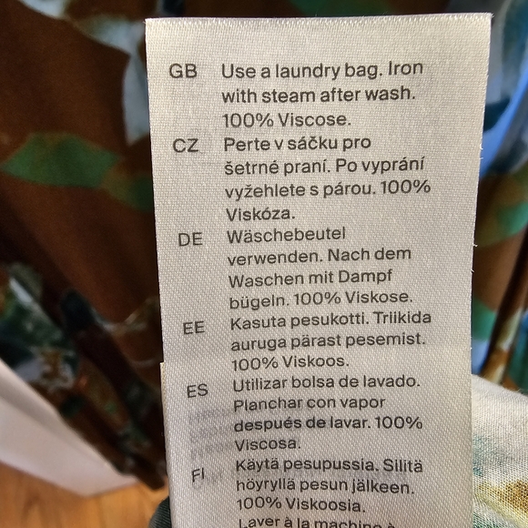 COS Brown Floral High‑Low Dress - Picture 10 of 10